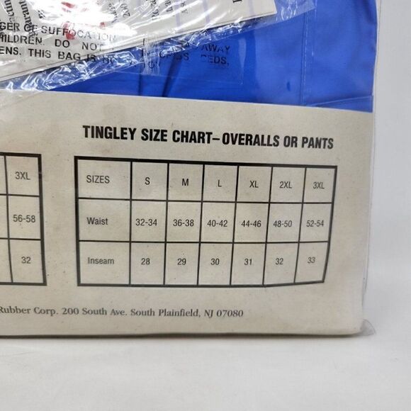VINTAGE TINGLEY S66211.2X STORM BLUE 2XL 2PC RAIN SUIT STORM CHAMP QUANTITY 1 - Picture 6 of 7